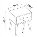 Drawer Solid Wood Nightstand in Light Brown