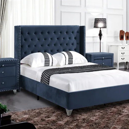 Antasia Tufted Upholstered Low Profile Platform Bed