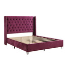 Tufted Upholstered Low Profile Platform Bed