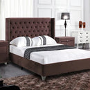 Tufted Upholstered Low Profile Platform Bed