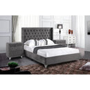 Tufted Upholstered Low Profile Platform Bed
