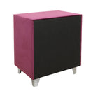 Drawer Nightstand Entirely upholstered with matte velvet