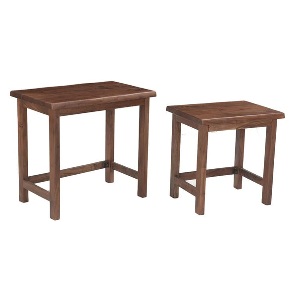 22'' Tall Solid Wood Nesting End Tables