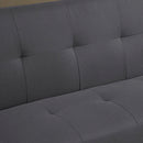 Gray Polyester 69'' Wide Cushion Back Convertible Sofa