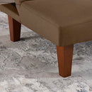 Gray Polyester 69'' Wide Cushion Back Convertible Sofa