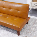 Cherwell Twin 69'' Wide Leather Match Cushion Back Convertible Sofa