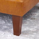 69'' Wide Mocha Leather Match Cushion Back Convertible Sofa