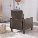 28'' Wide Khaki Faux Leather Manual Standard Recliner