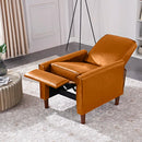 28'' Wide Light Brown Faux Leather Manual Standard Recliner
