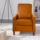 28'' Wide Light Brown Faux Leather Manual Standard Recliner