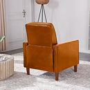 28'' Wide Light Brown Faux Leather Manual Standard Recliner