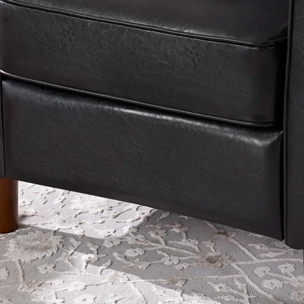 28'' Wide Brown Faux Leather Manual Standard Recliner
