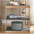Hand-painted metal color 24'' Tall Floor Shelf End Table