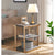 Hand-painted metal color 24'' Tall Floor Shelf End Table