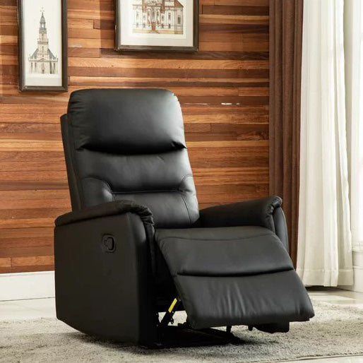 30.3'' Wide Brown Faux Leather Manual Wall Hugger Standard Recliner