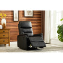 30.3'' Wide Black Faux Leather Manual Wall Hugger Standard Recliner