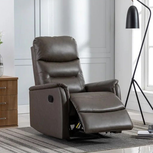 30.3'' Wide Brown Faux Leather Manual Wall Hugger Standard Recliner