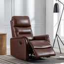 30.3'' Wide Brown Faux Leather Manual Wall Hugger Standard Recliner