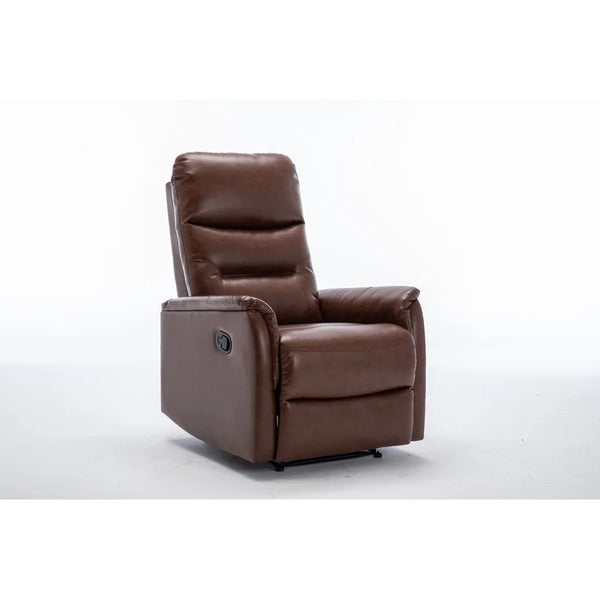 30.3'' Wide Brown Faux Leather Manual Wall Hugger Standard Recliner
