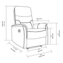 30.3'' Wide Faux Leather Manual Wall Hugger Standard Recliner