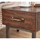 23'' Tall Solid + Manufactured Wood End Table with Storage