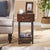 23'' Tall Solid + Manufactured Wood End Table with Storage