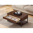 Brown Coffee Table with Storage
