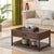 Brown Coffee Table with Storage