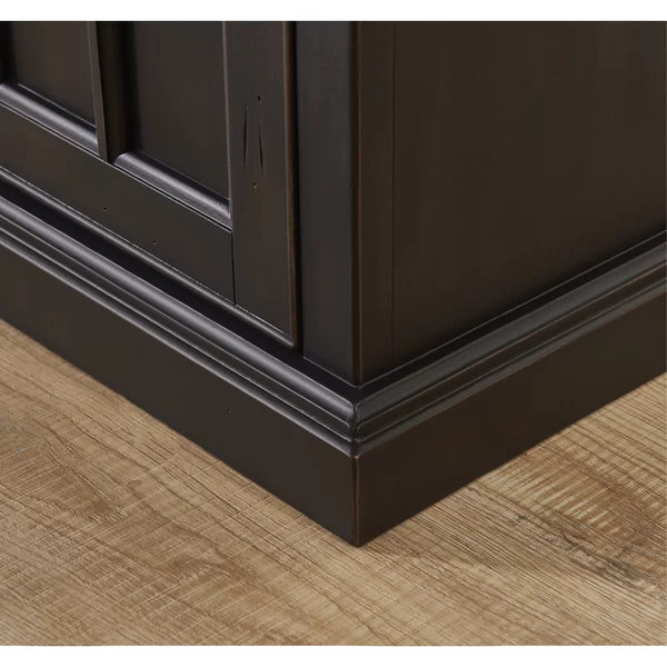 23'' Tall Black Block End Table with Storage and Built-In Outlets