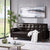 75'' Brown Faux Leather Square Arm Sofa