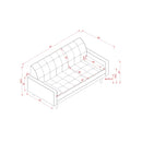 75'' Brown Faux Leather Square Arm Sofa
