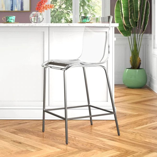 Virginia 25.5" Counter Stool-Medium Gray