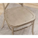 White Metal Cross Back Stacking Side Chair (Set of 2)